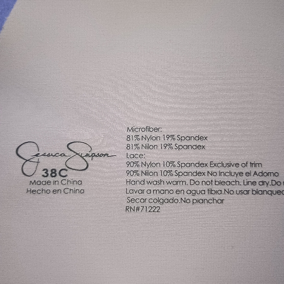 Jessica Simpson women's bra size 38c - Picture 3 of 6